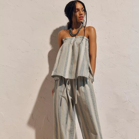 Corfu Striped Cotton-Linen Set - Picture 5 of 5